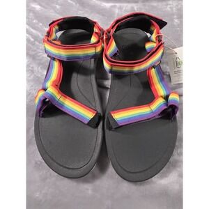 NEW Teva Hurricane XLT 2‎ Youth US 7 Outdoor Sandals Rainbow Pride Adjustable